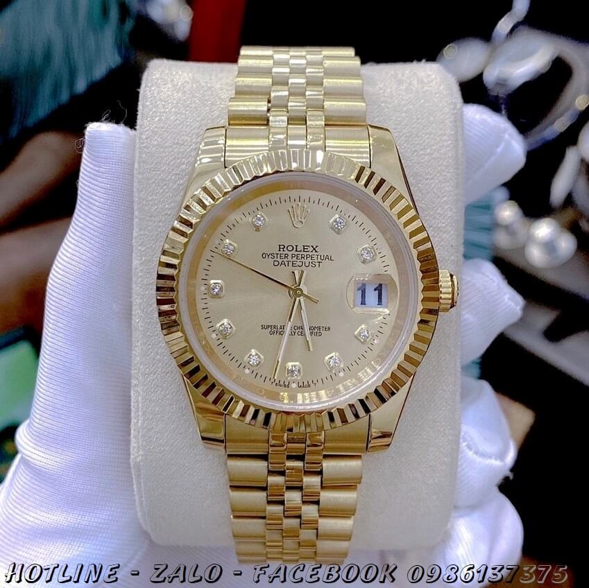Đồng Hồ Nam Rolex Oyster Datejust Automatic Vàng Mặt Vàng 41mm