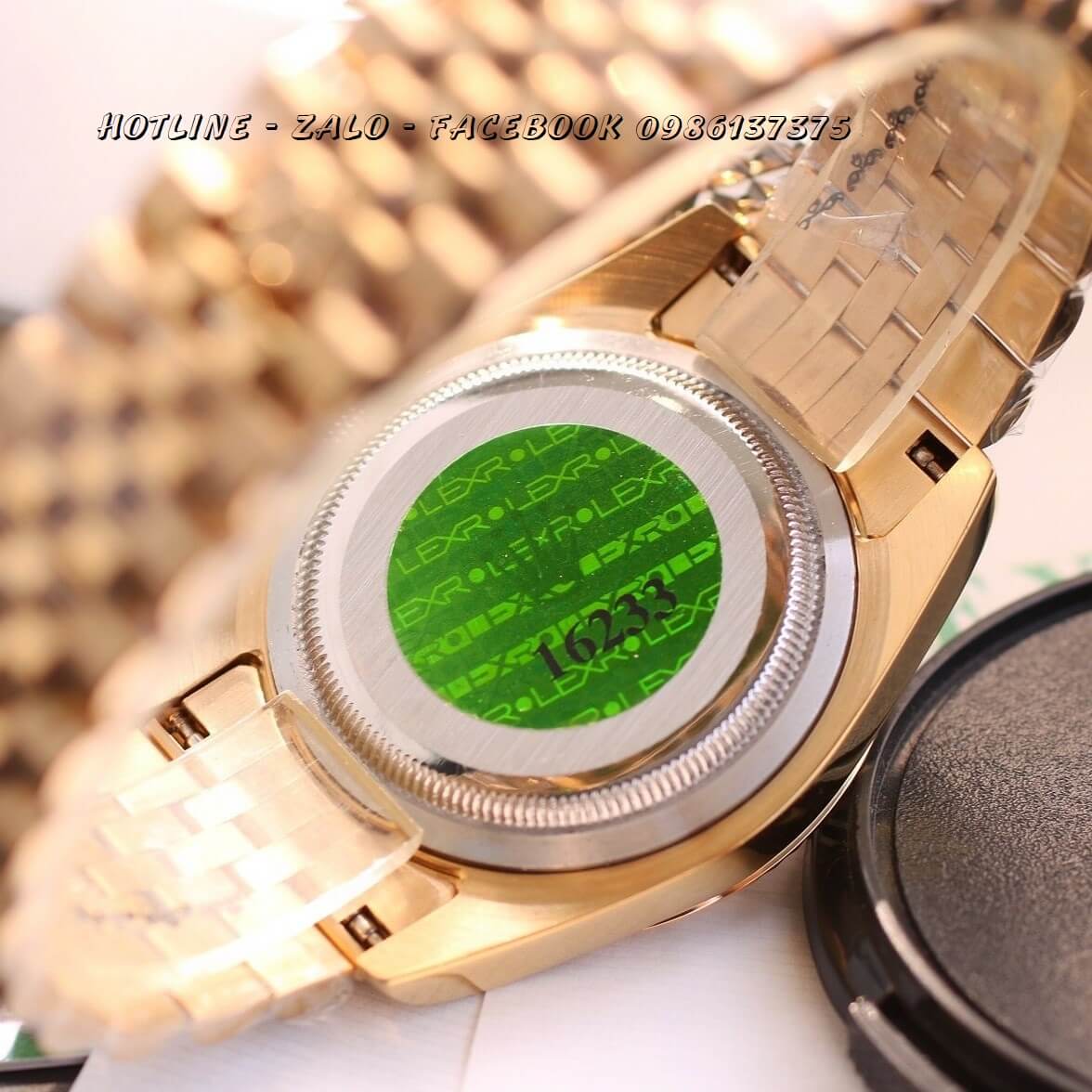 Đồng Hồ Rolex Nữ Vàng Mặt Trắng Máy Pin 32mm