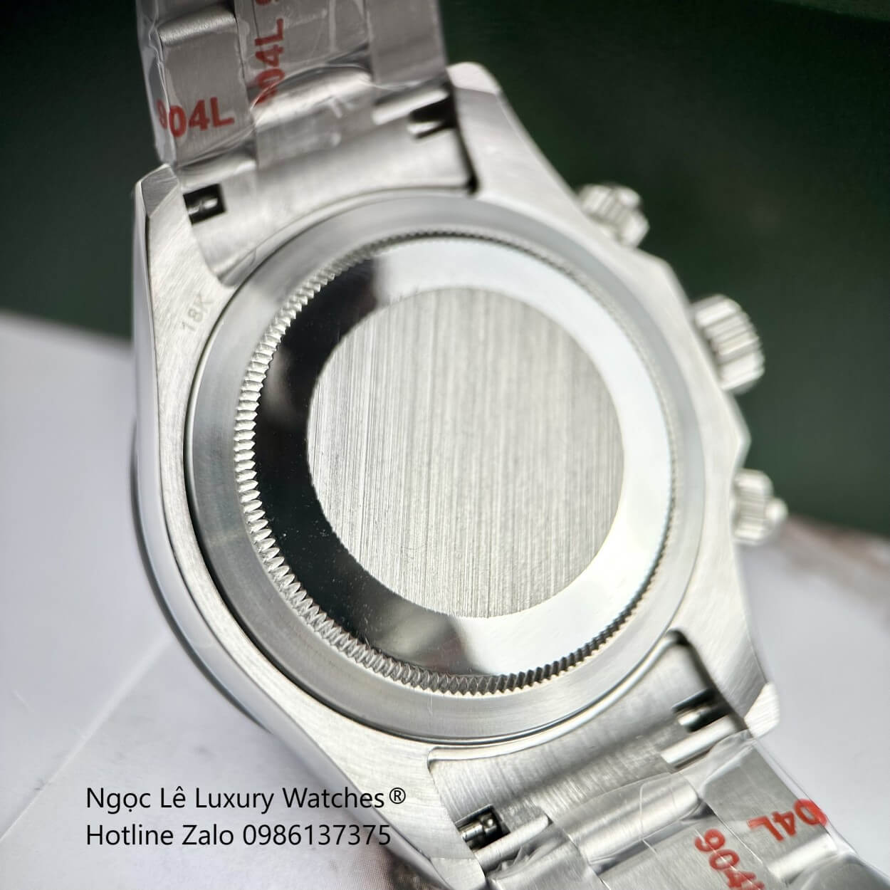 Đồng Hồ Nam Rolex Daytona Automatic Dây Kim Loại Silver Mặt Trắng Viền Đen Size 40mm