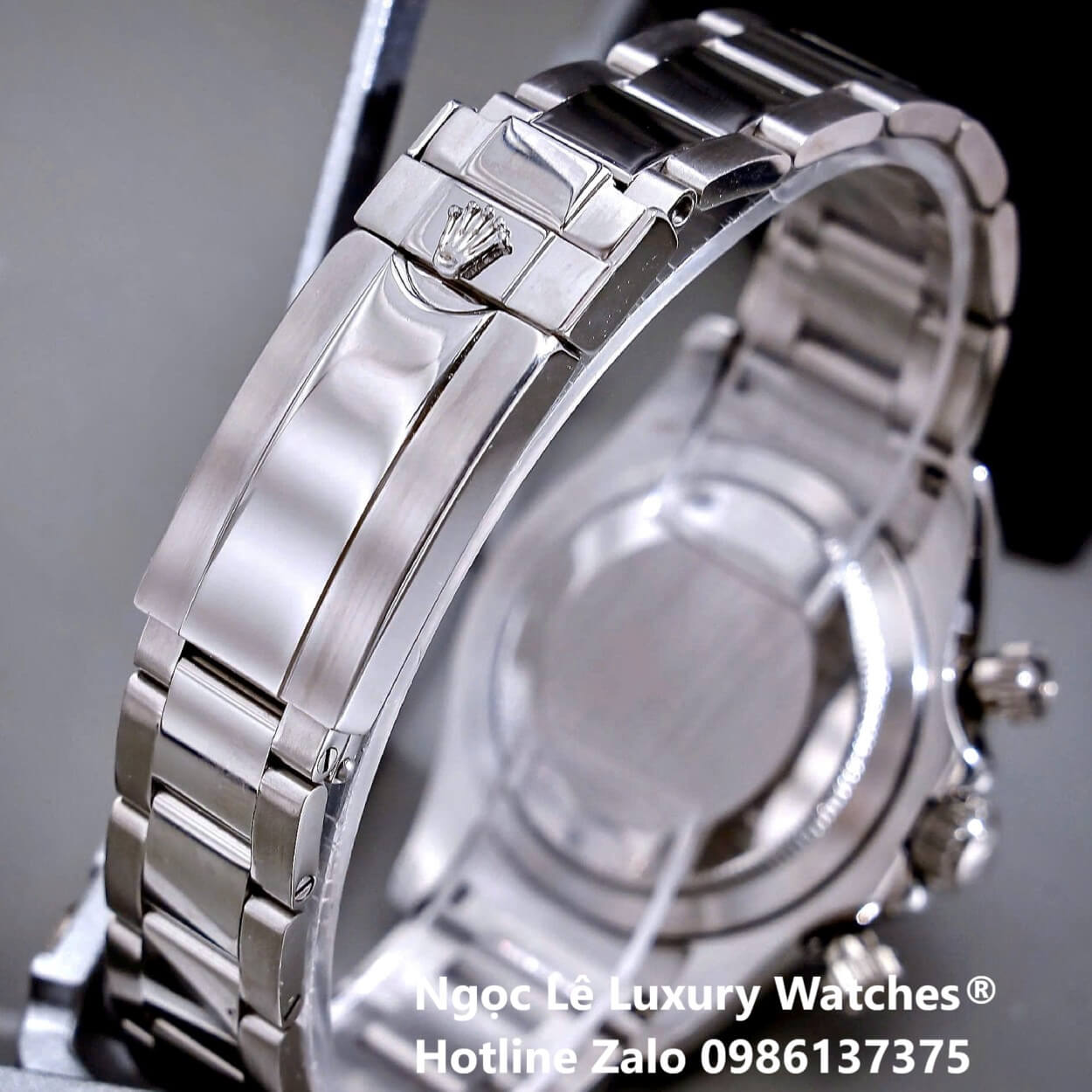 Đồng Hồ Nam Rolex Daytona Automatic Dây Kim Loại Silver Mặt Xám Size 40mm