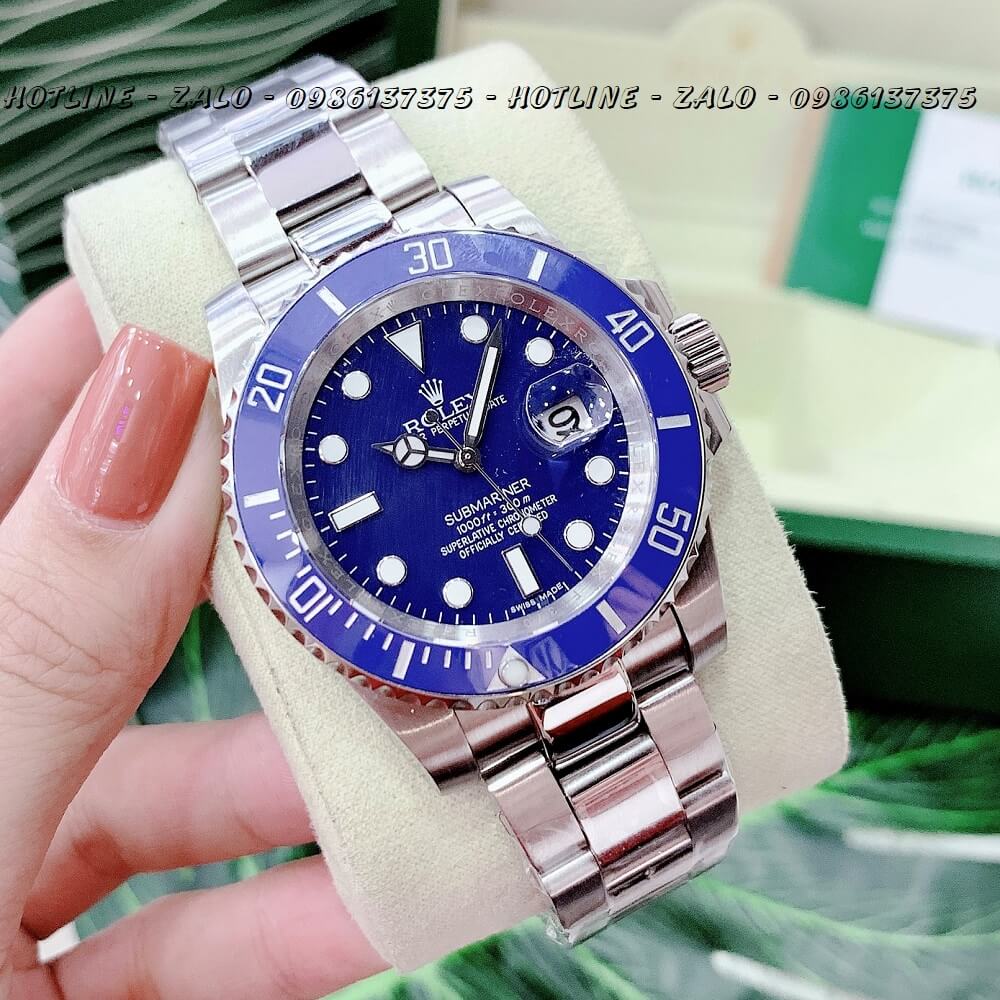 Đồng Hồ Nam Rolex Oyster Perpetual Submariner Date Automatic 40mm - Bạc Mặt Xanh Dương