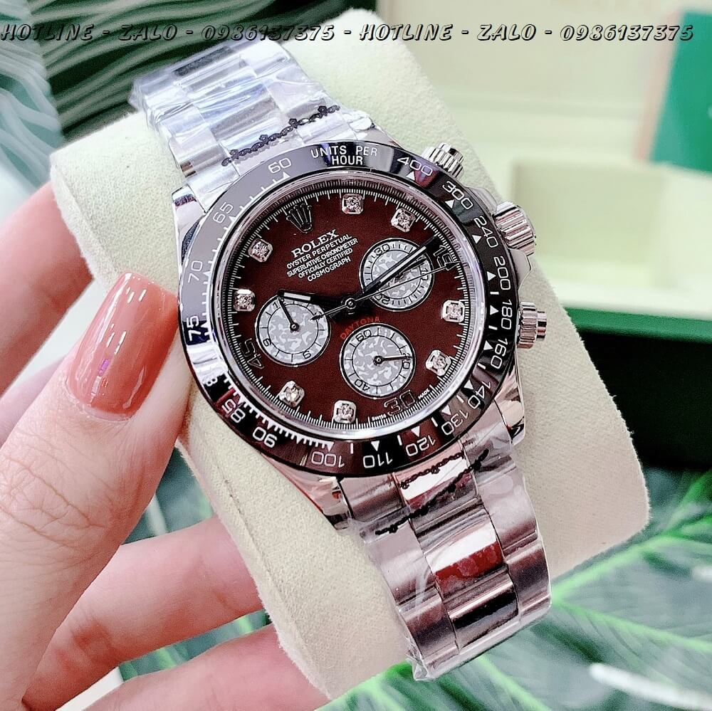 Đồng Hồ Nam Rolex Oyster Perpetual Cosmograph Daytona Automatic 40mm - Bạc Mặt Nâu