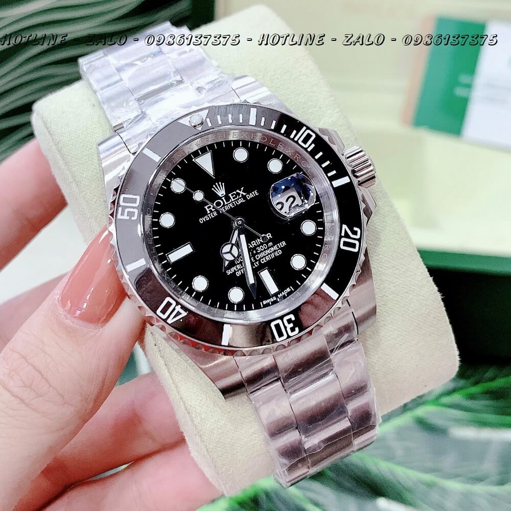 Đồng Hồ Nam Rolex Oyster Perpetual Submariner Date Automatic 40mm - Bạc Mặt Đen