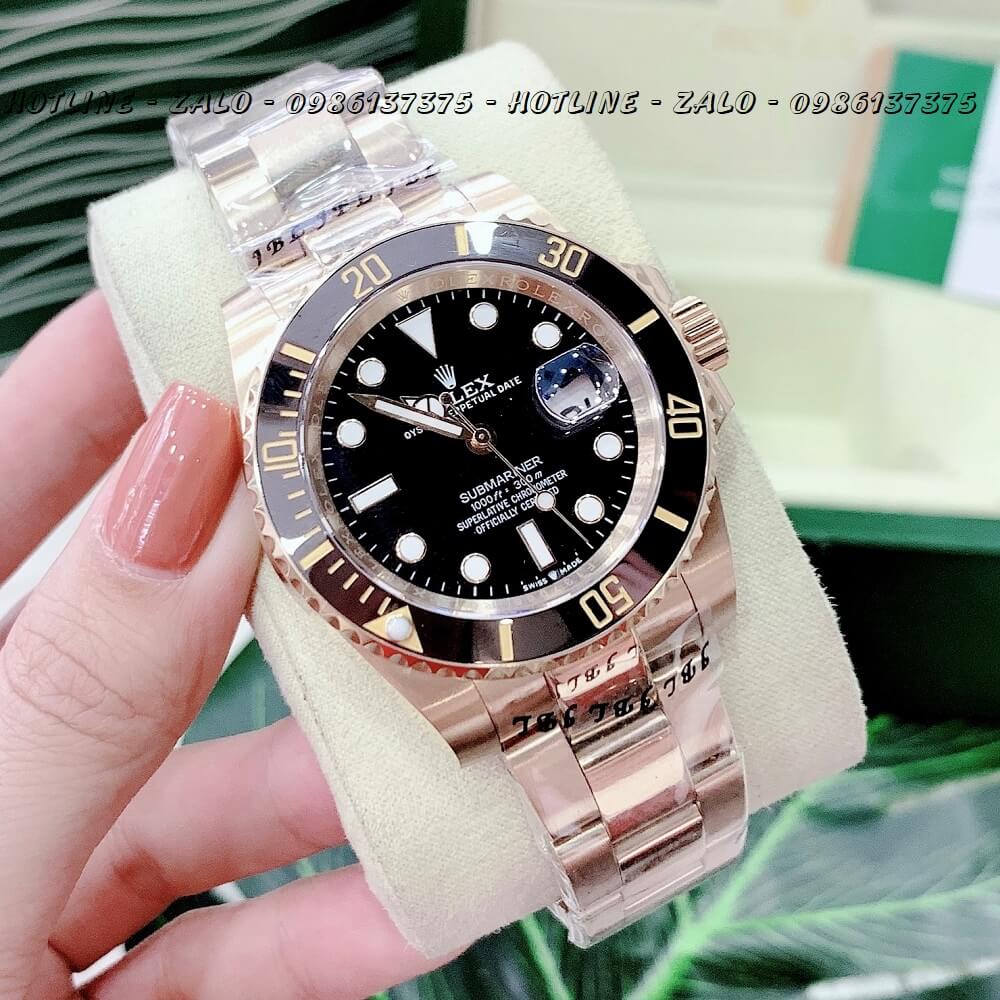 Đồng Hồ Nam Rolex Oyster Perpetual Submariner Date Automatic 40mm - Vàng Mặt Đen