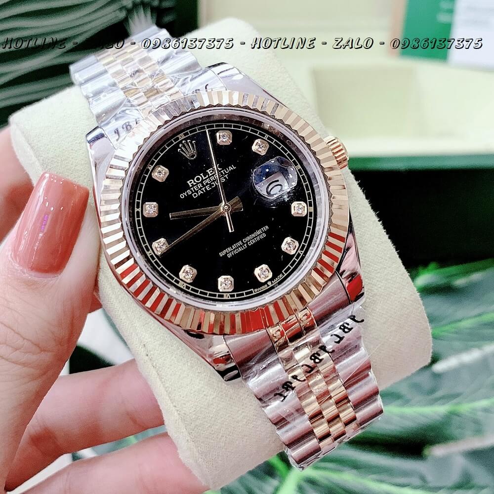 Đồng Hồ Nam Rolex Automatic Cơ Tự Động Demi Đen 41mm