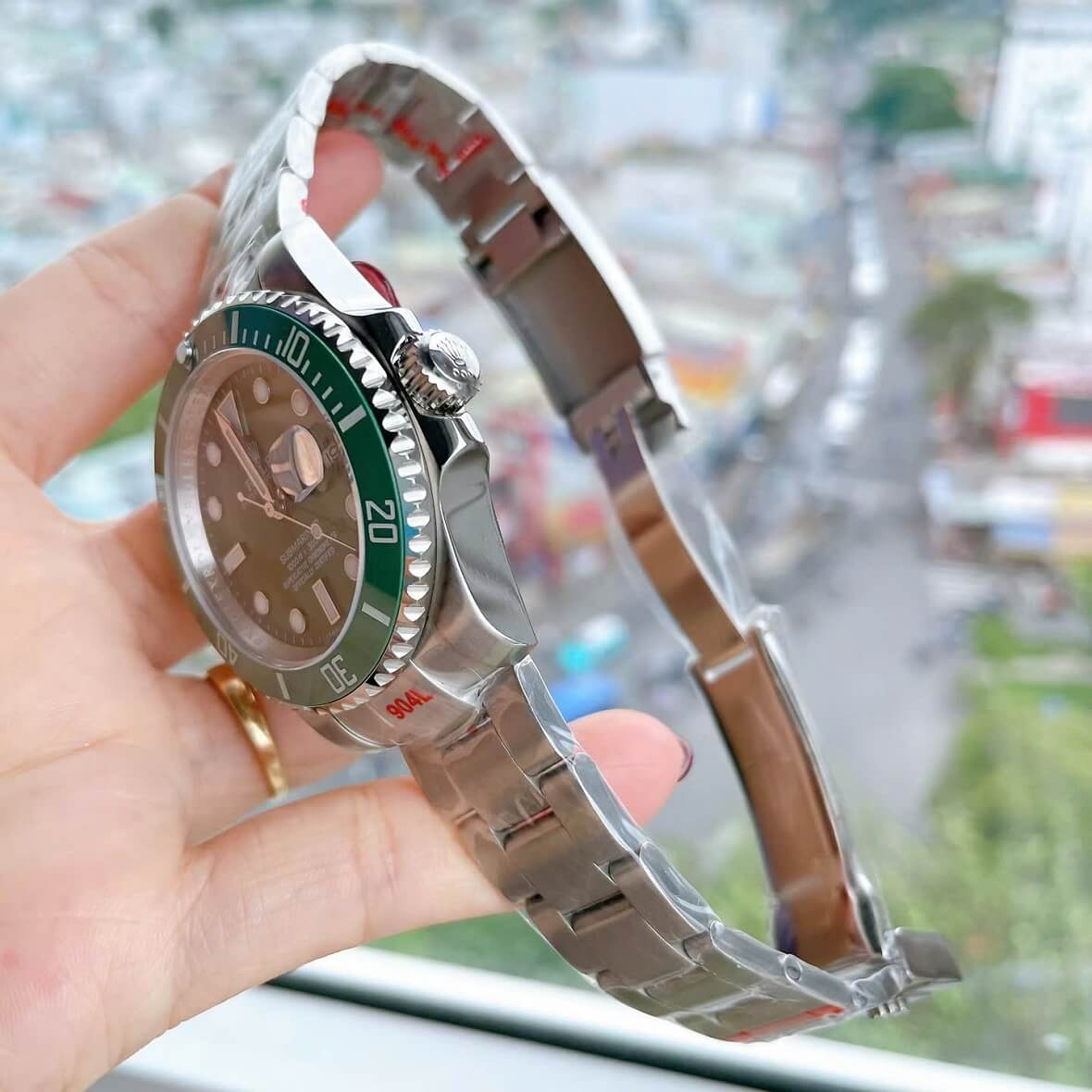 Đồng Hồ Nam Rolex Submariner Hulk Mặt Xanh Lá Tự Động Dây Vỏ Inox Size 40mm