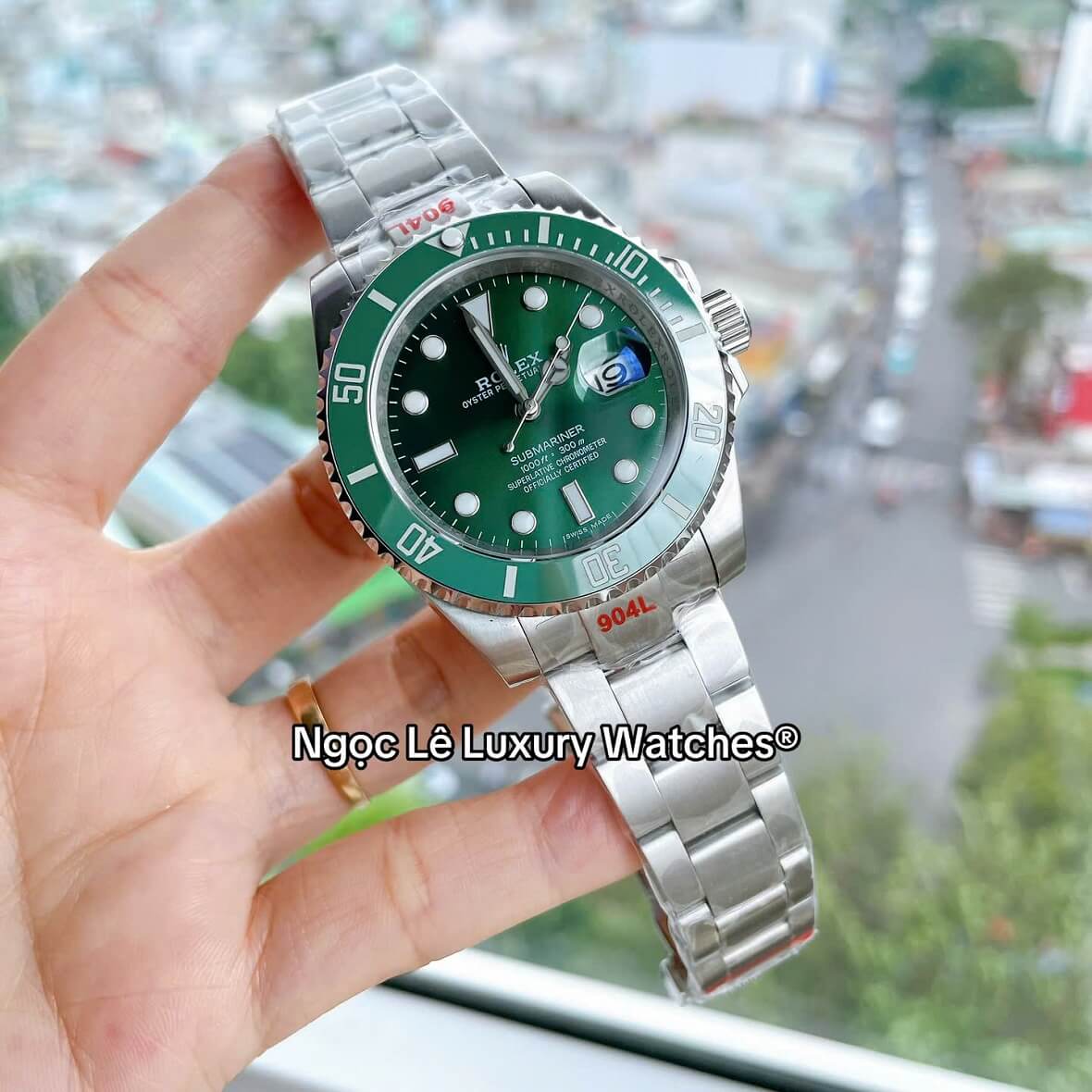 Đồng Hồ Nam Rolex Submariner Hulk Mặt Xanh Lá Tự Động Dây Vỏ Inox Size 40mm