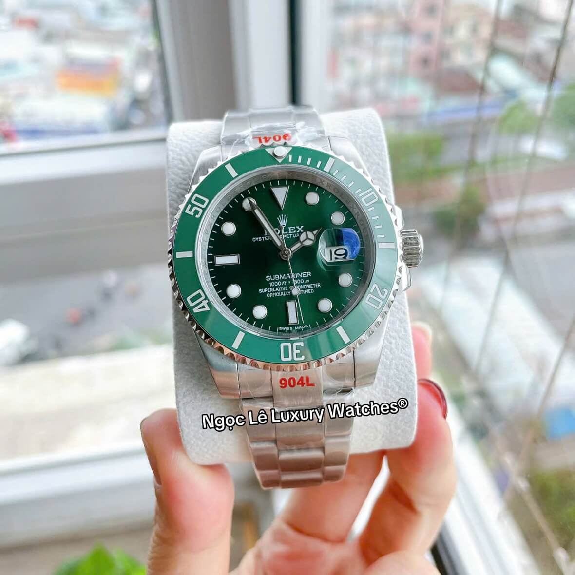 Đồng Hồ Nam Rolex Submariner Hulk Mặt Xanh Lá Tự Động Dây Vỏ Inox Size 40mm