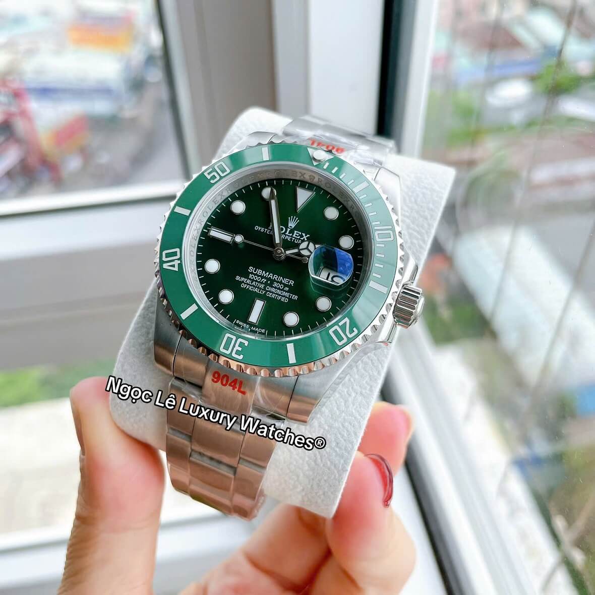 Đồng Hồ Nam Rolex Submariner Hulk Mặt Xanh Lá Tự Động Dây Vỏ Inox Size 40mm