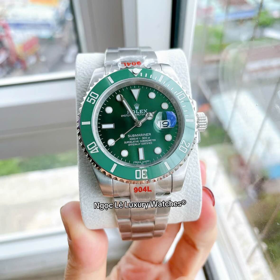 Đồng Hồ Nam Rolex Submariner Hulk Mặt Xanh Lá Tự Động Dây Vỏ Inox Size 40mm