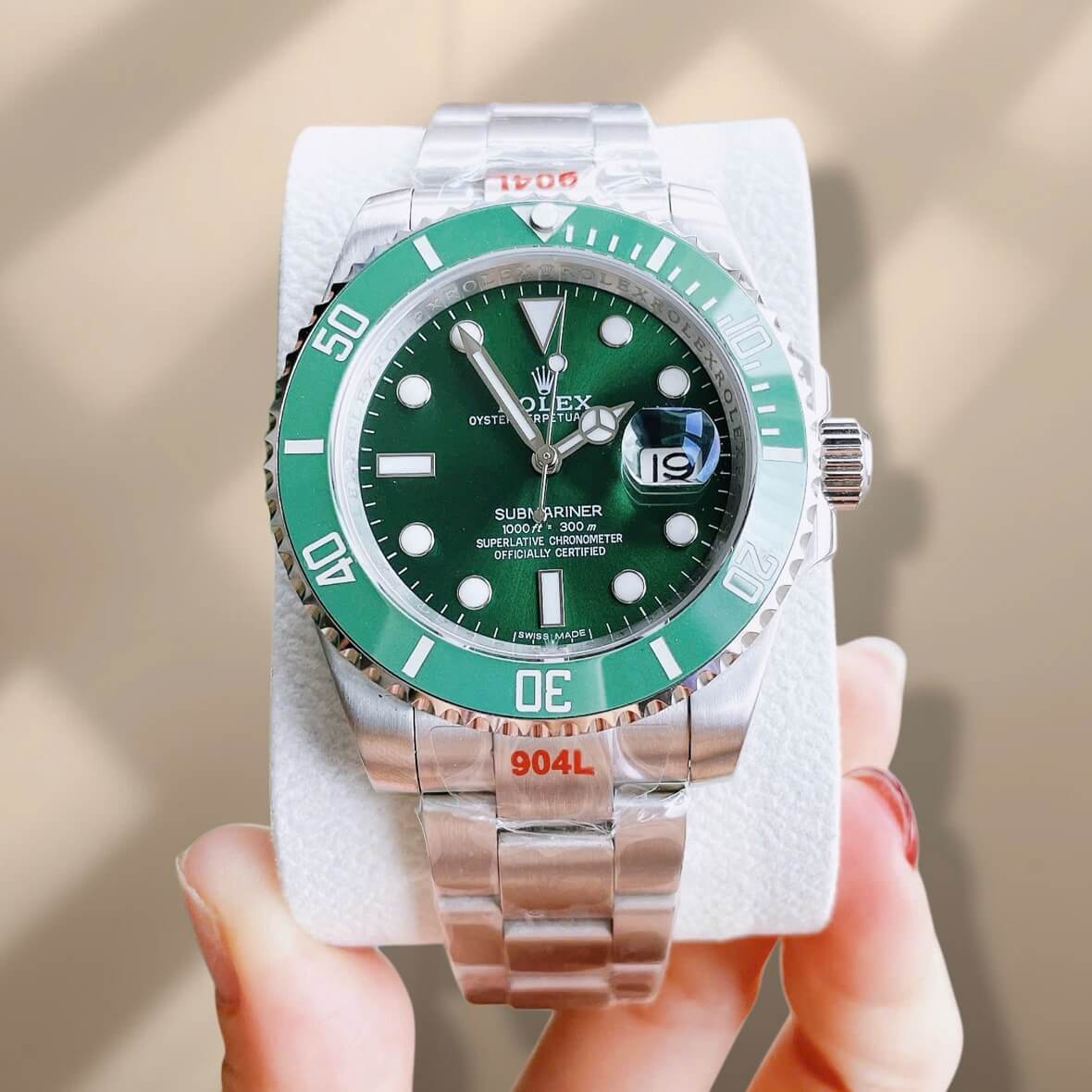 Đồng Hồ Nam Rolex Submariner Hulk Mặt Xanh Lá Tự Động Dây Vỏ Inox Size 40mm