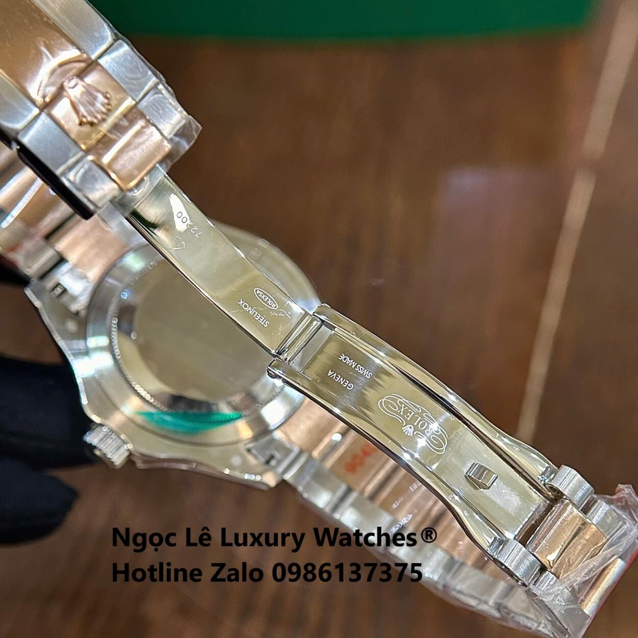 Đồng Hồ Nam Rolex Yacht Master Automatic Dây Kim Loại Demi Rose Mặt Nâu Size 40mm