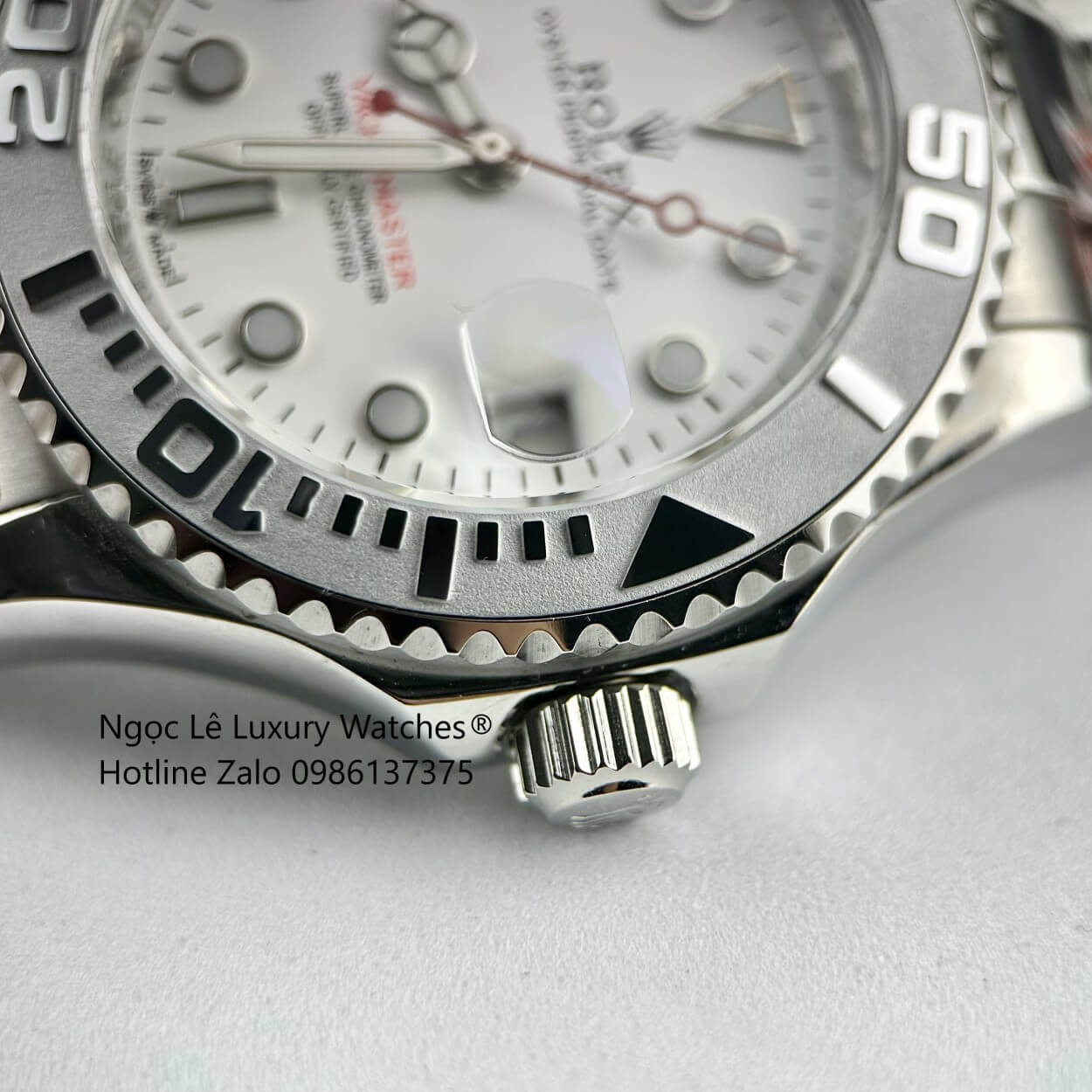Đồng Hồ Nam Rolex Yacht Master Automatic Dây Kim Loại Silver Mặt Trắng Size 40mm