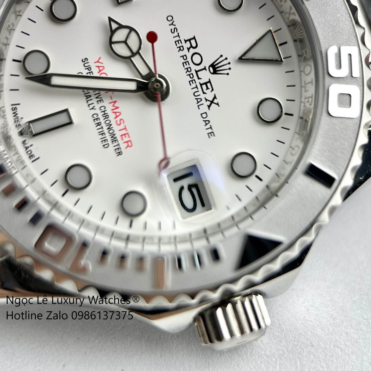 Đồng Hồ Nam Rolex Yacht Master Automatic Dây Kim Loại Silver Mặt Trắng Size 40mm