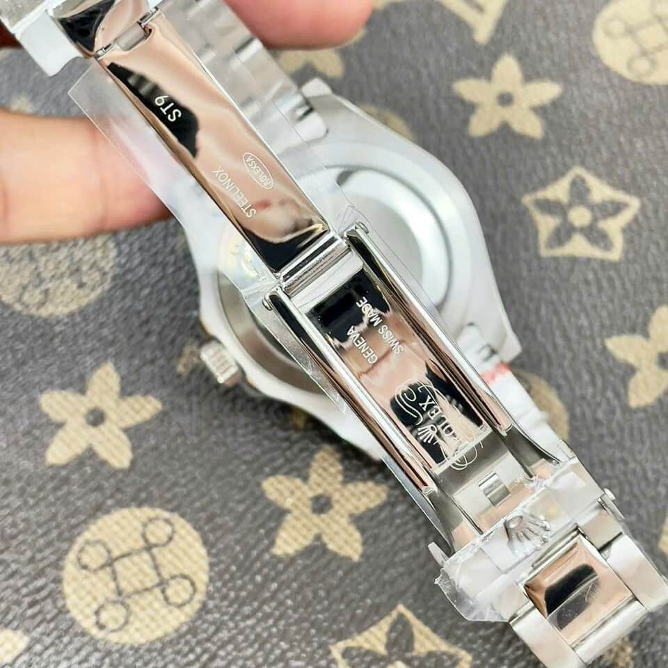 Đồng Hồ Nam Rolex Yacht Master Automatic Dây Kim Loại Silver Mặt Xám Grey Size 40mm