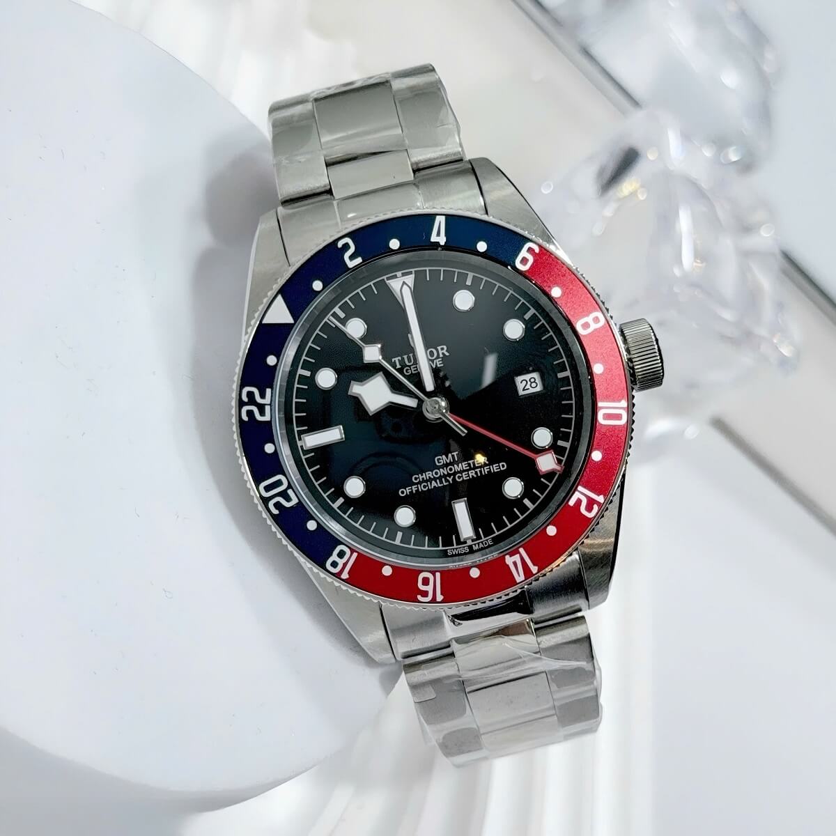Đồng Hồ Nam Tudor GMT Máy Tự Động Mặt Đen Kính Sapphire Size 40mm Cao Cấp