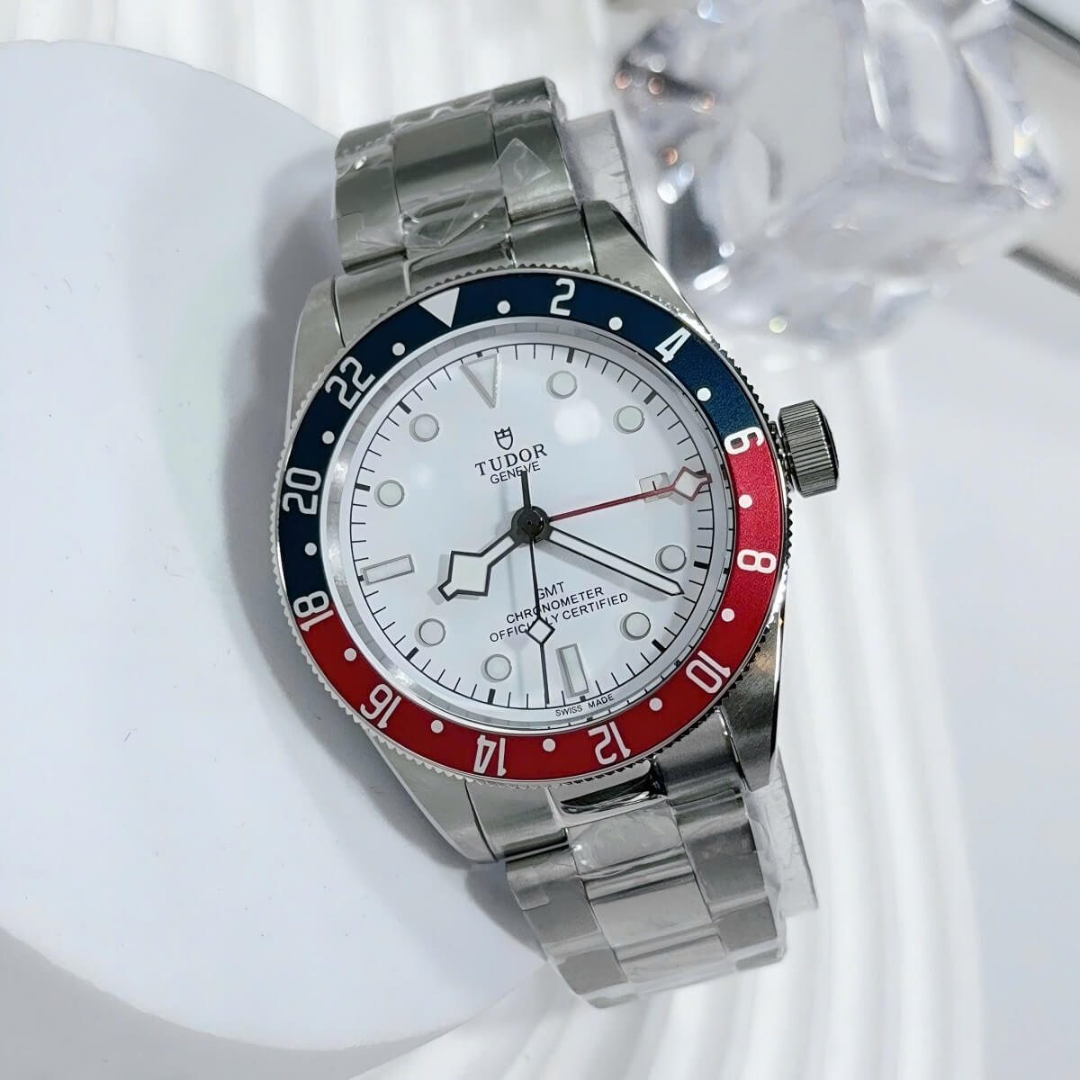 Đồng Hồ Nam Tudor GMT Máy Tự Động Mặt Trắng Kính Sapphire Size 40mm Cao Cấp