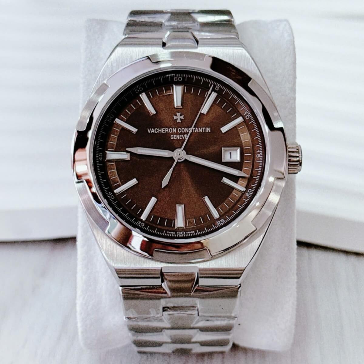 Đồng Hồ Nam Vacheron Constantin Tự Động Mặt Nâu Silver Size 42mm