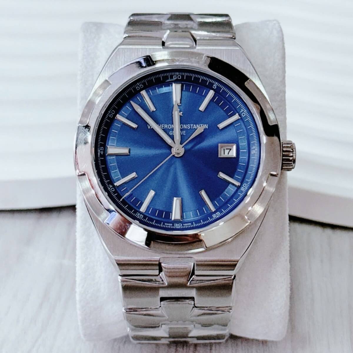 Đồng Hồ Nam Vacheron Constantin Tự Động Mặt Xanh Silver Size 42mm