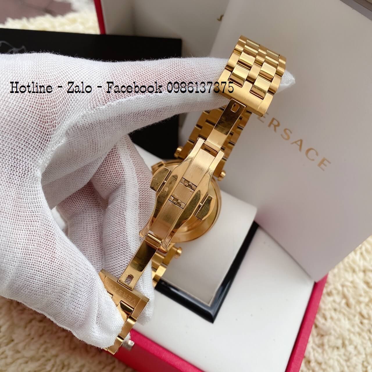 Đồng Hồ Cặp Versace Aion 44mm - Versace Daphnis 35mm - Vàng Đen