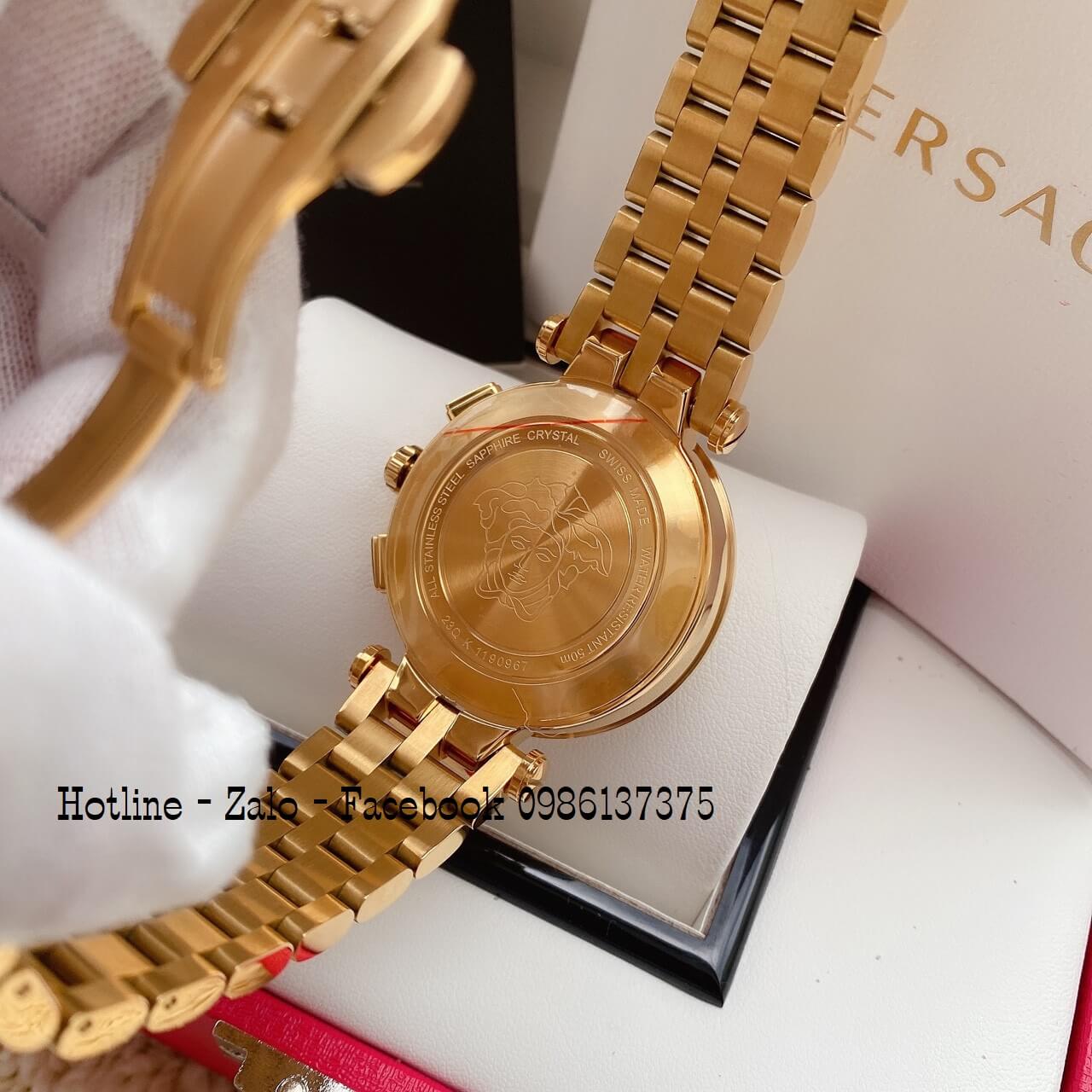 Đồng Hồ Cặp Versace Aion 44mm - Versace Daphnis 35mm - Vàng Đen