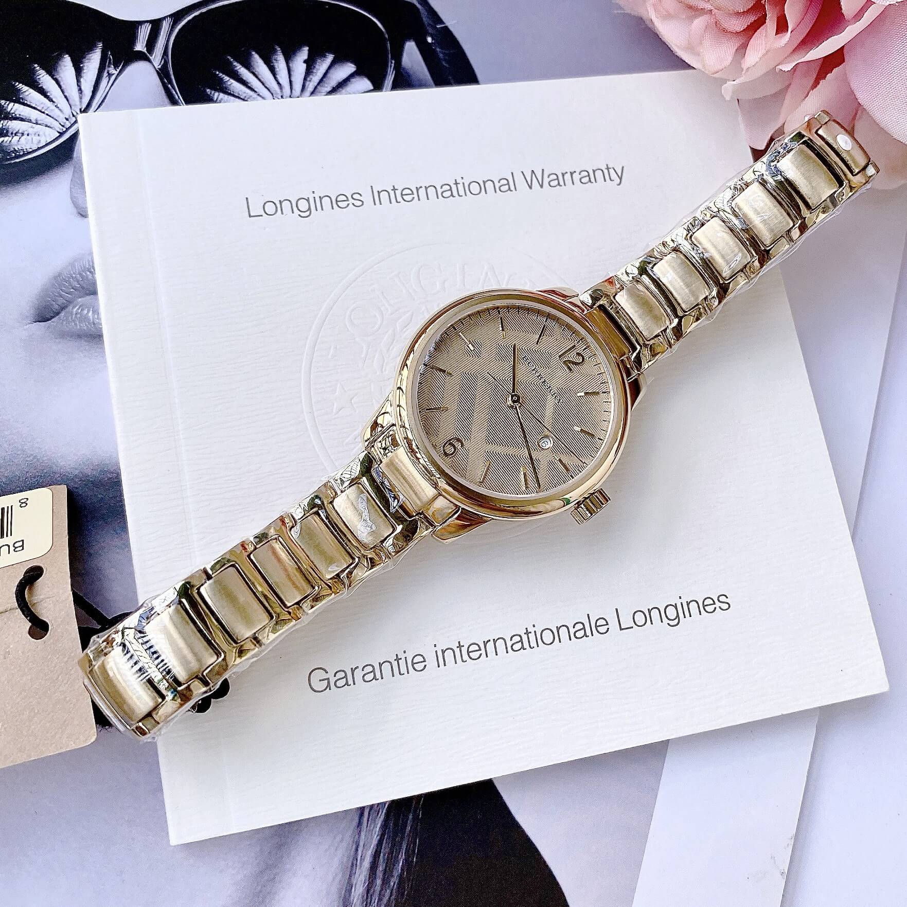 Đồng Hồ Nữ Burberry BU10109 Máy Thụy Sĩ Size 32mm - Dây Vàng Mặt Vàng