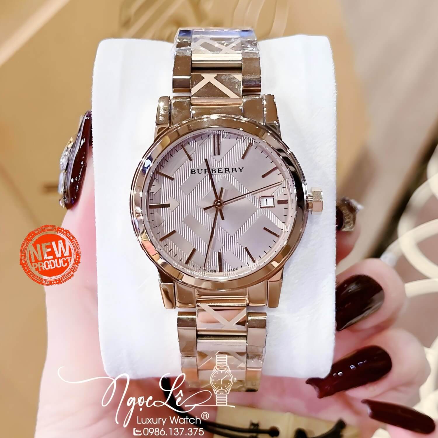 Đồng Hồ Nữ Burberry BU9146 The City Dây Kim Loại Rose Gold Size 34mm