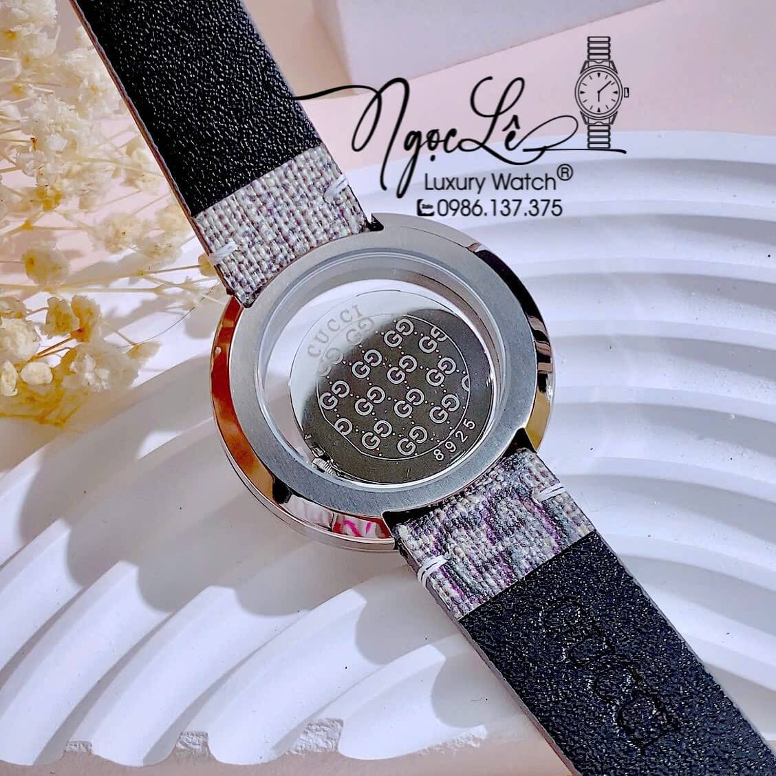 Đồng Hồ Nữ Gucci Dây Da Họa Tiết Logo GC Cao Cấp Size 38mm Quartz