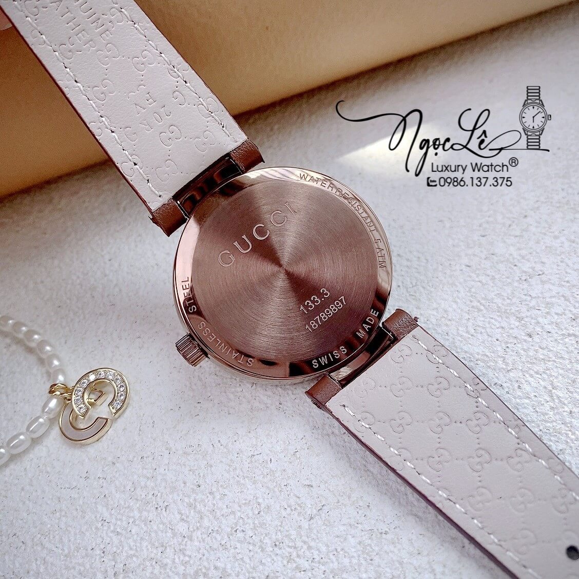 Đồng Hồ Nữ Gucci Dây Da Nâu Mặt Nâu Cao Cấp Size 29mm Máy Quartz