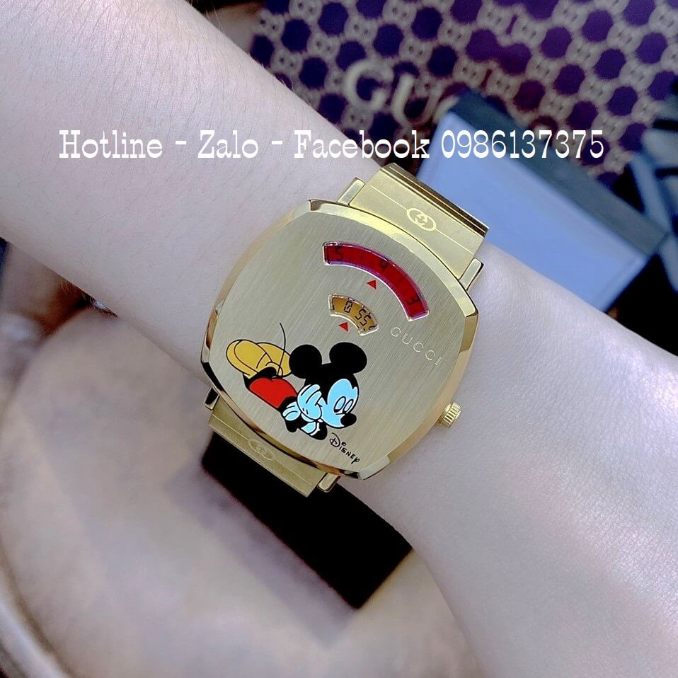 Đồng Hồ Nữ Gucci Disney Vàng 34x34mm Siêu Cấp