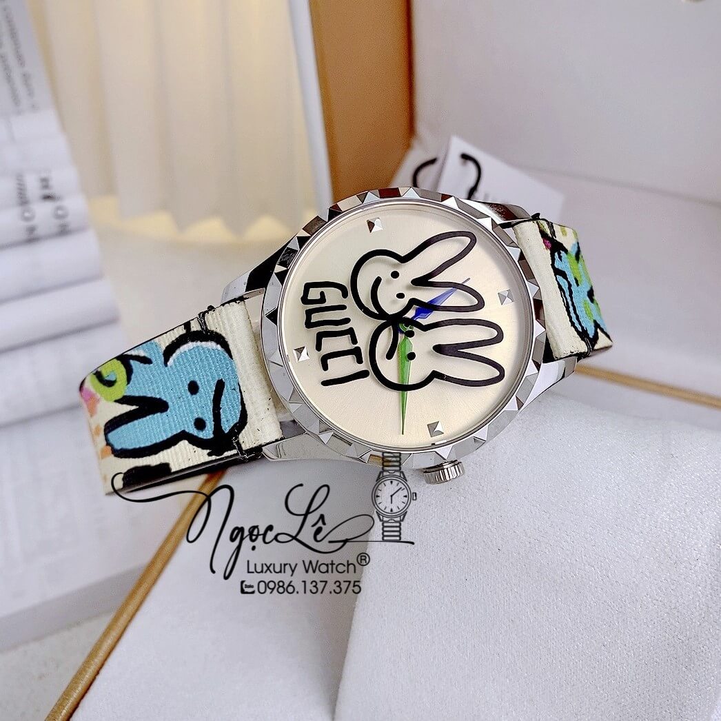 Đồng Hồ Nữ Gucci Họa Tiết Thỏ Dây Da Gucci G-Timeless YA1264203 38mm