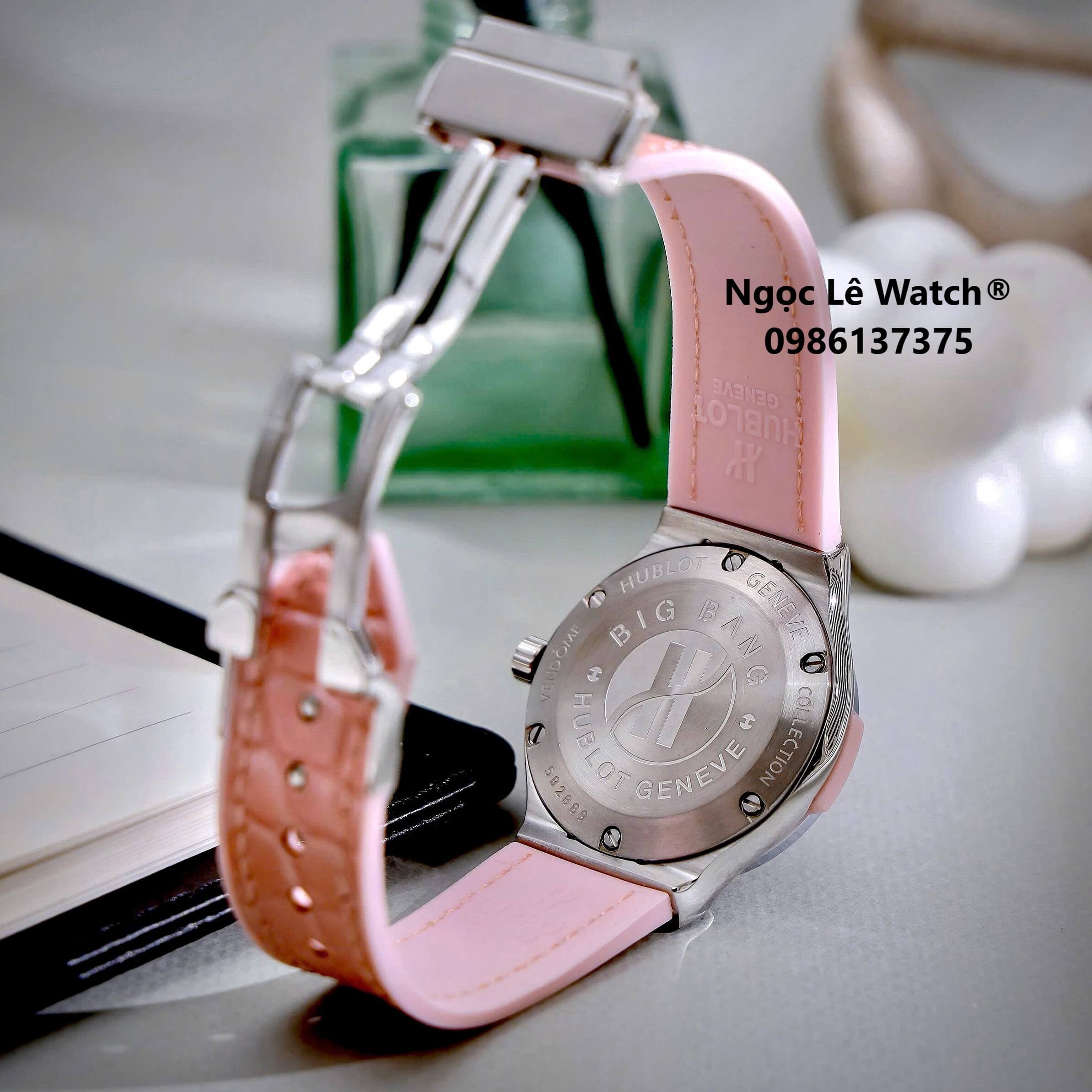 Đồng Hồ Nữ Hublot Classic Fusion Màu Hồng Đính Đá Silver Size 34mm - Máy Quartz