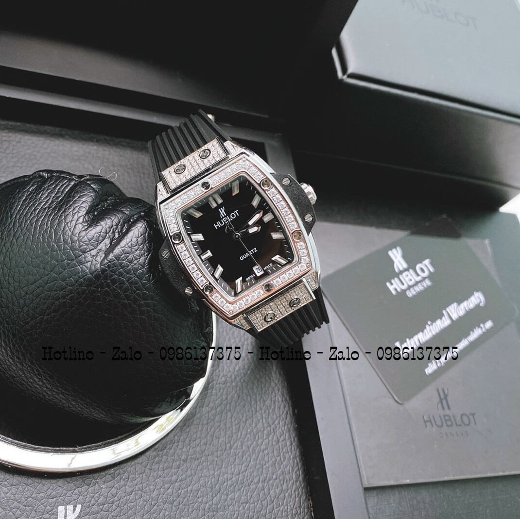 Đồng Hồ Hublot Spirit Of Big Bang Silicon Đính Đá Bạc 39mm