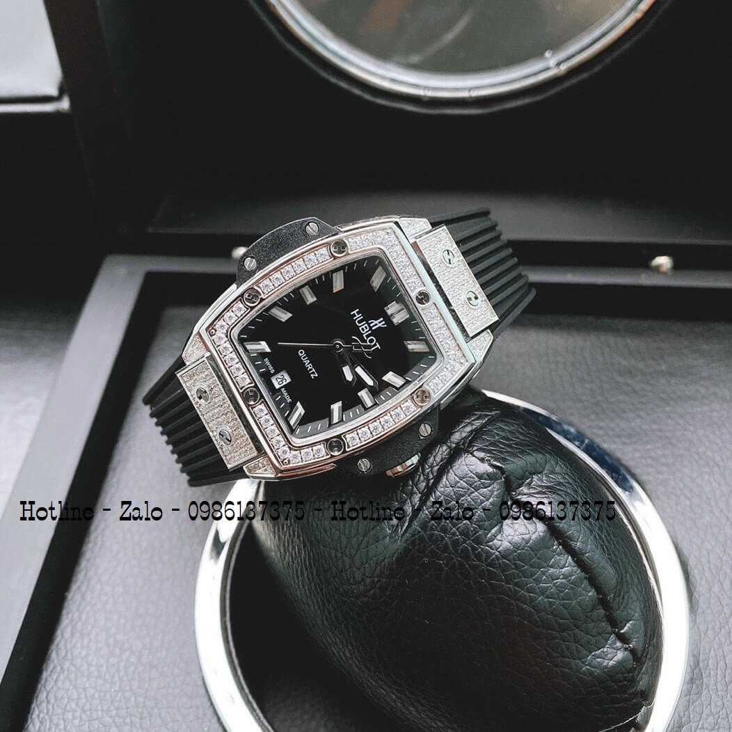 Đồng Hồ Hublot Spirit Of Big Bang Silicon Đính Đá Bạc 39mm