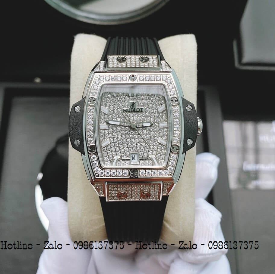 Đồng Hồ Nữ Hublot Spirit Of Big Bang Silicon Đen Silver 39mm