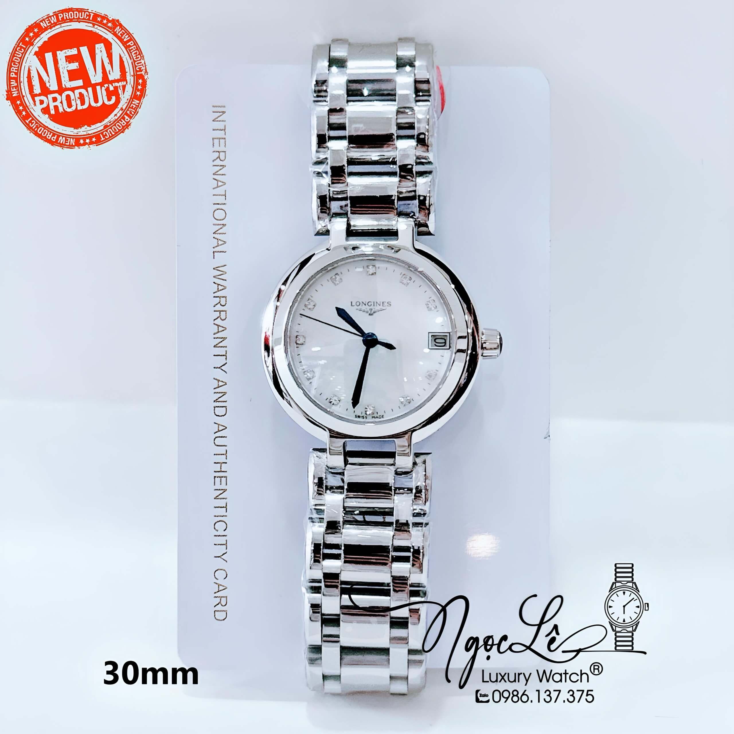 Đồng Hồ Nữ Longines Primaluna Dây Kim Loại Silver Size 30mm L8.110.4.87.6