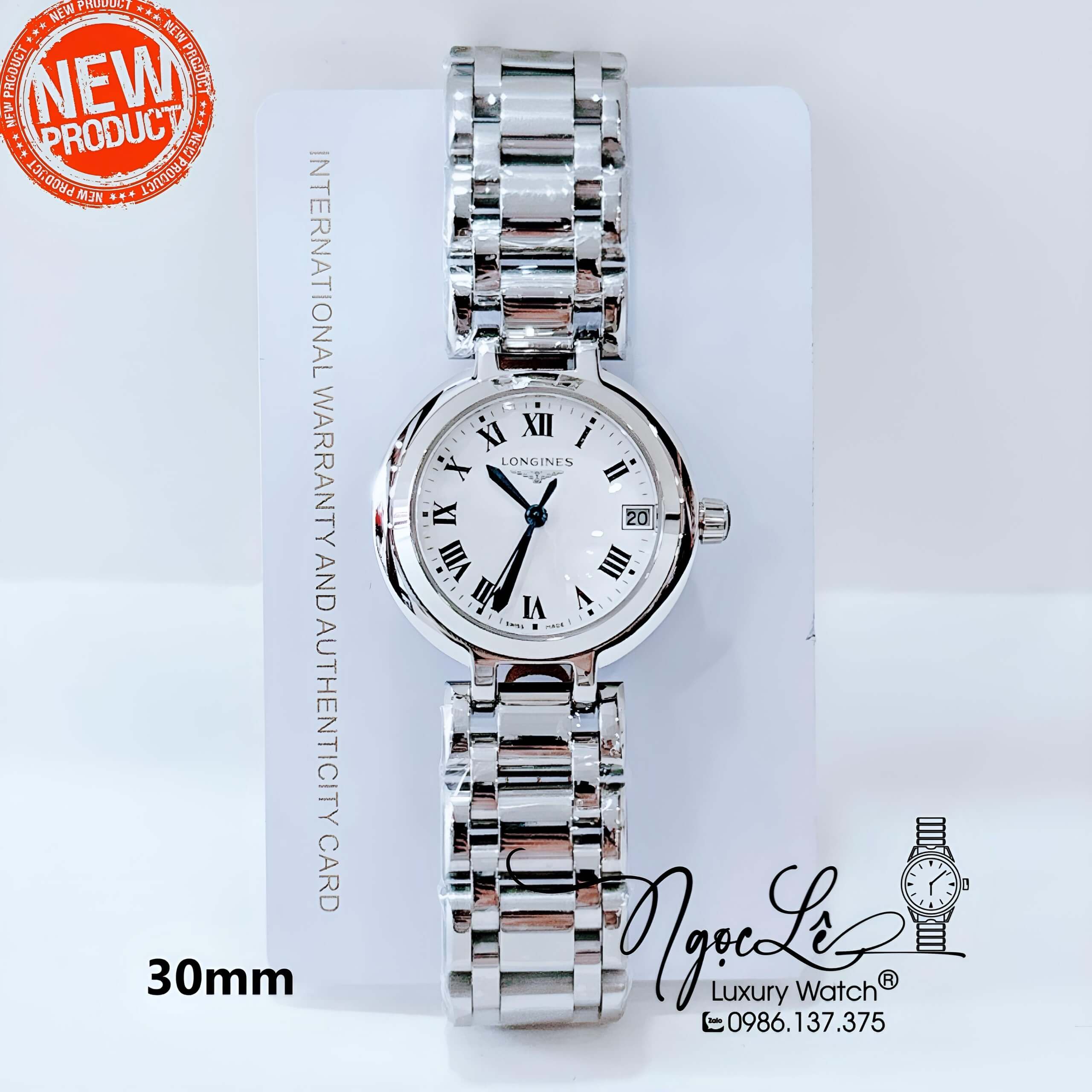 Đồng Hồ Nữ Longines Primaluna Dây Kim Loại Silver Size 30mm L8.112.4.71.6