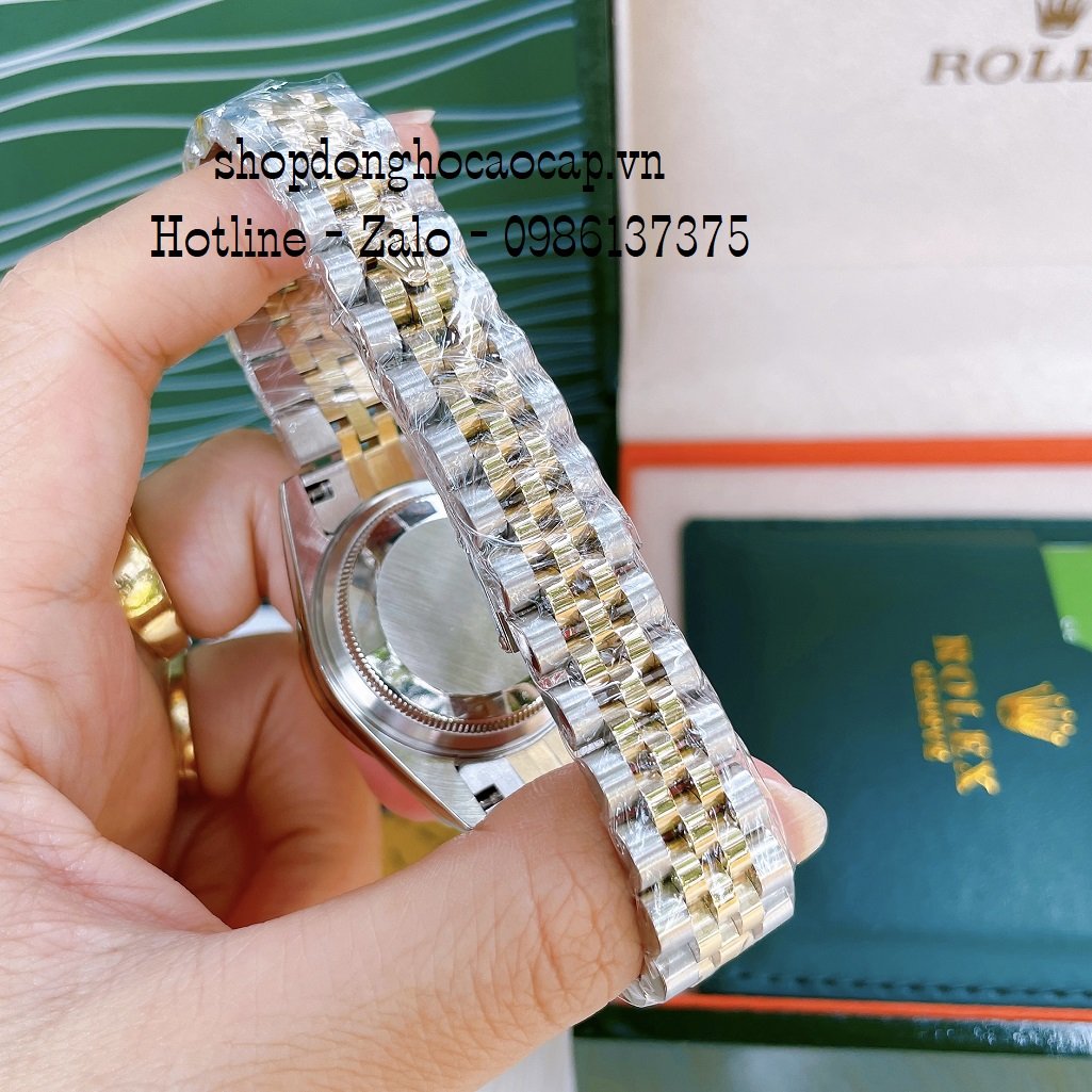 Đồng Hồ Nữ Rolex Automatic Viền Đá Demi Green 32mm