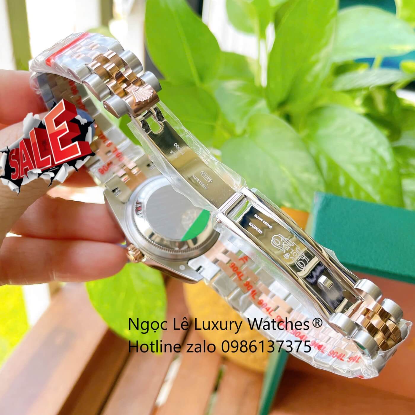 Đồng Hồ Nữ Rolex Datejust Cơ Tự Động Dây Demi Rose Gold Mặt Xà Cừ Trắng Size 31mm - Niềng Đá