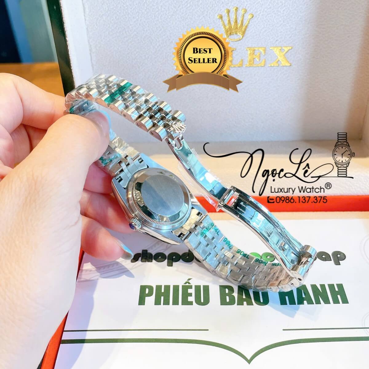 Đồng Hồ Nữ Rolex Datejust Máy Cơ Tự Động Dây Bạc Mặt Đen Xám Niềng Khía Size 31mm - Mặt Số La Mã