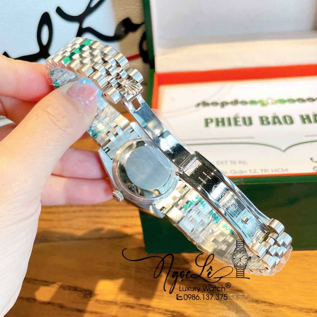 Đồng Hồ Nữ Rolex Datejust Tự Động Dây Bạc Mặt Hồng Nhạt Đính Đá Size 31mm - Mặt Số La Mã