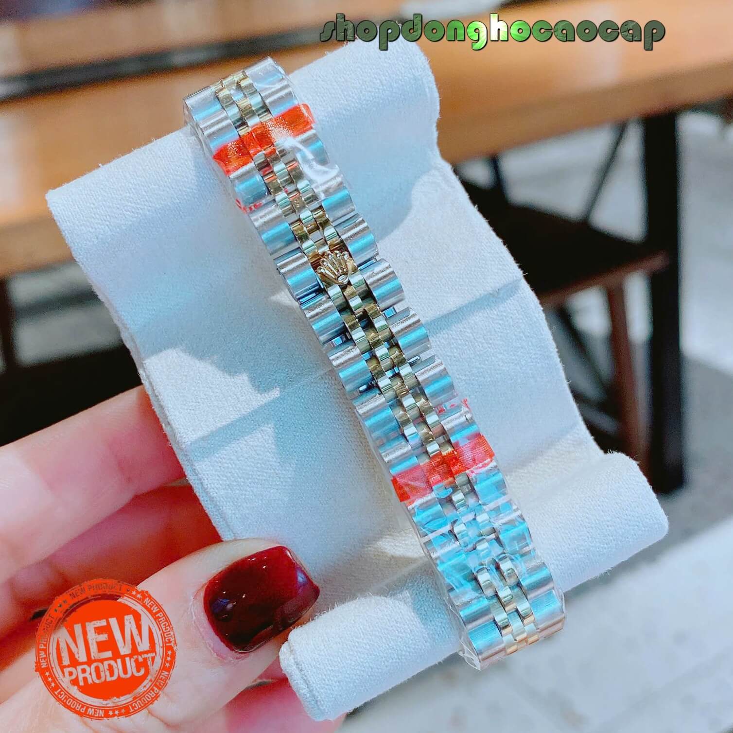 Đồng Hồ Nữ RoLex Datejust Máy Pin Size 28mm Demi Vàng Gold Mặt Vàng