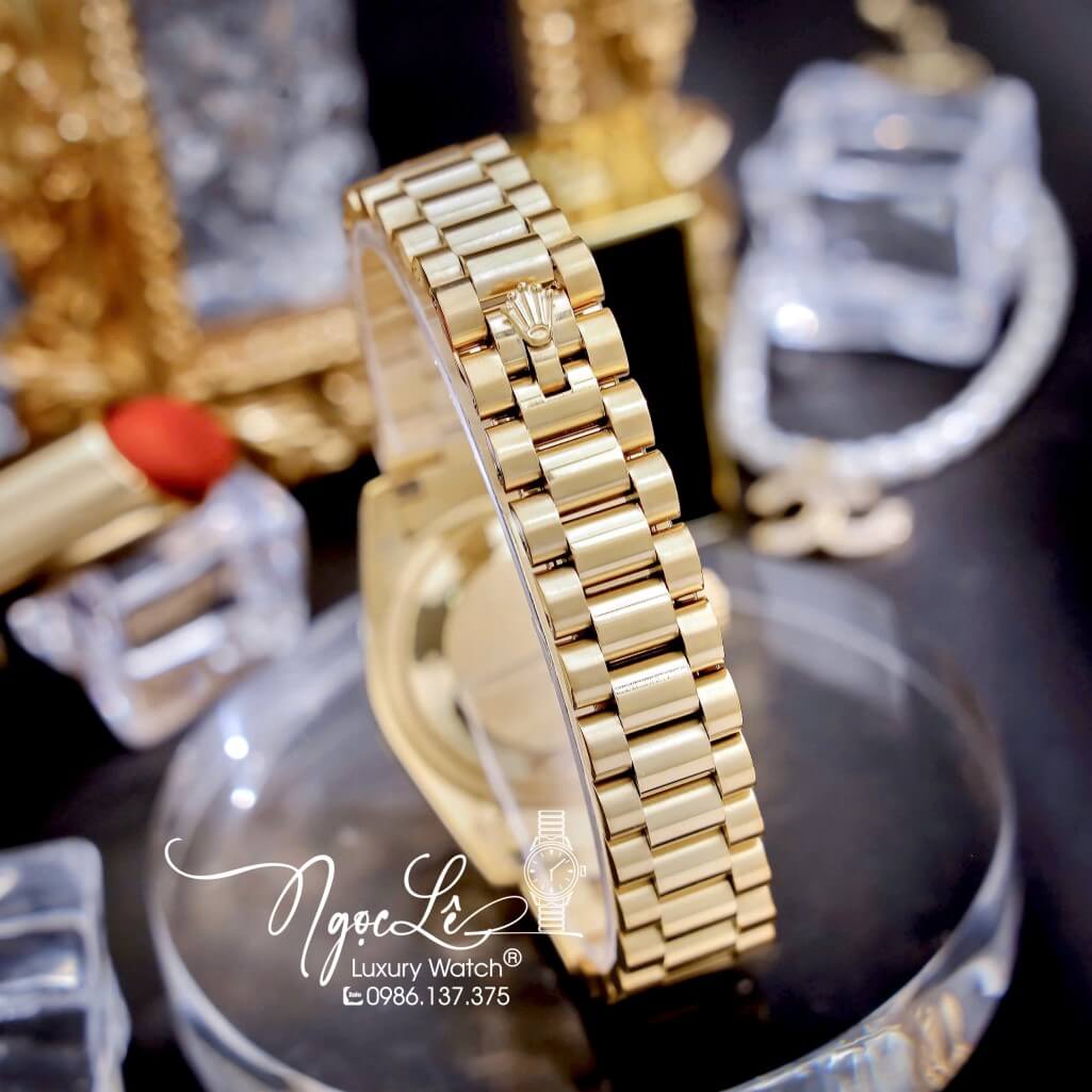 Đồng Hồ Nữ Rolex Datejust Pin Dây Kim Loại Vàng Mặt Trắng Size 31mm