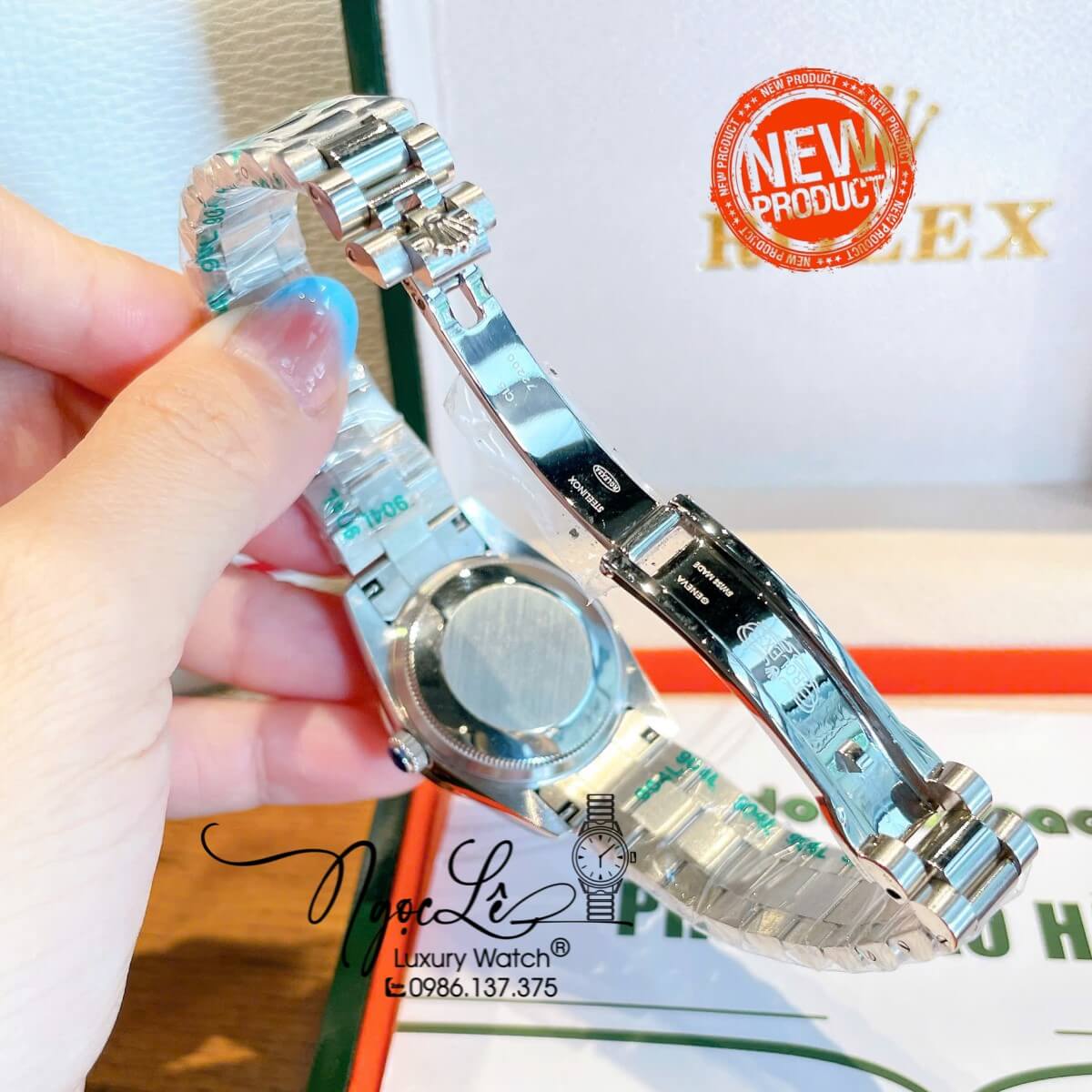 Đồng Hồ Nữ Rolex Datejust Tự Động Dây Bạc Mặt Nâu Đính Đá Size 31mm - Mặt Số La Mã
