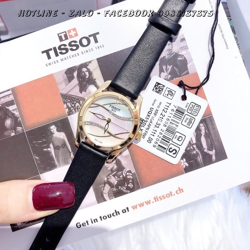 Đồng Hồ Tissot Nữ Dây Da Đen Cao Cấp 33mm