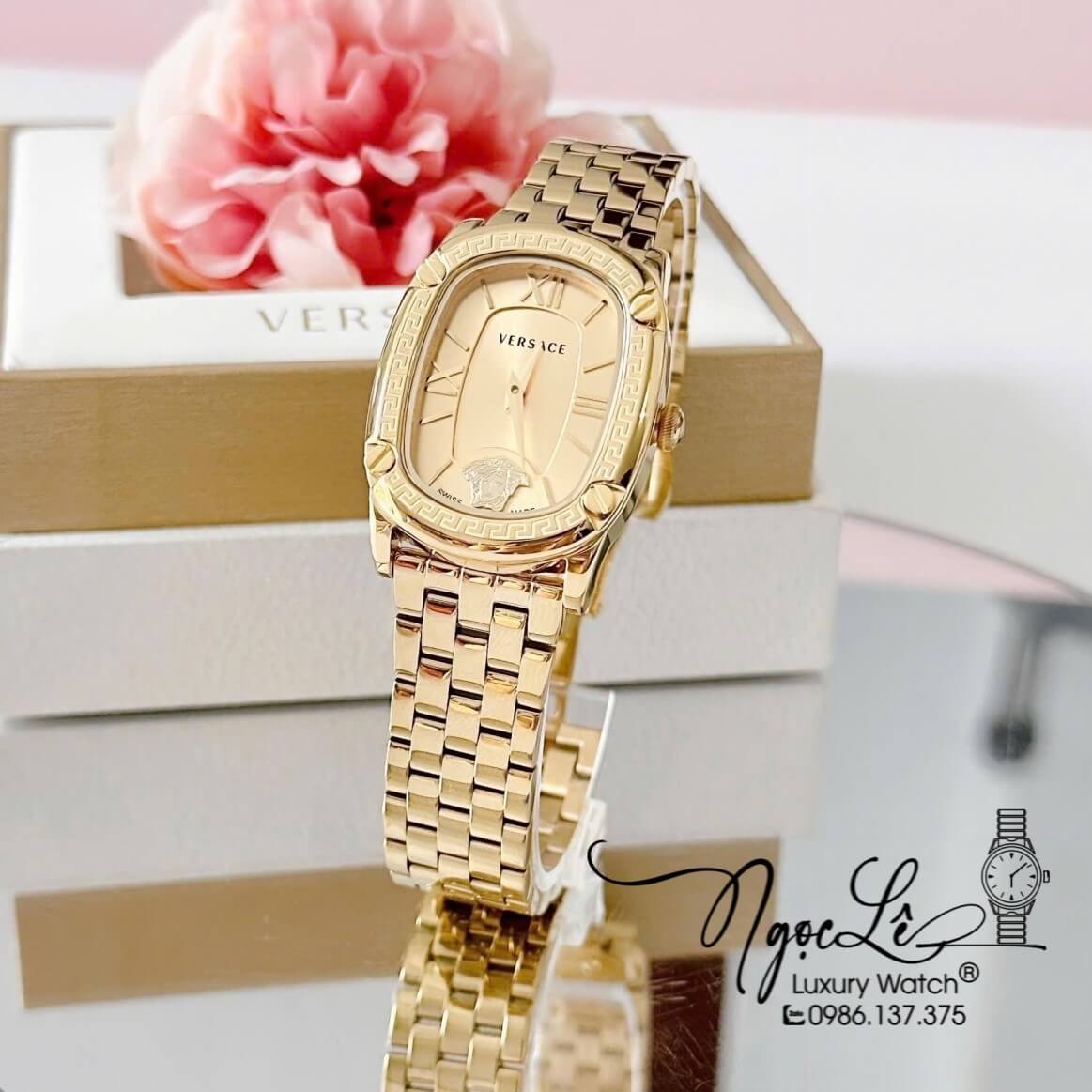 Đồng Hồ Nữ Versace Couture Dây Kim Loại Vàng Gold Size 30x37mm Máy Thụy Sĩ