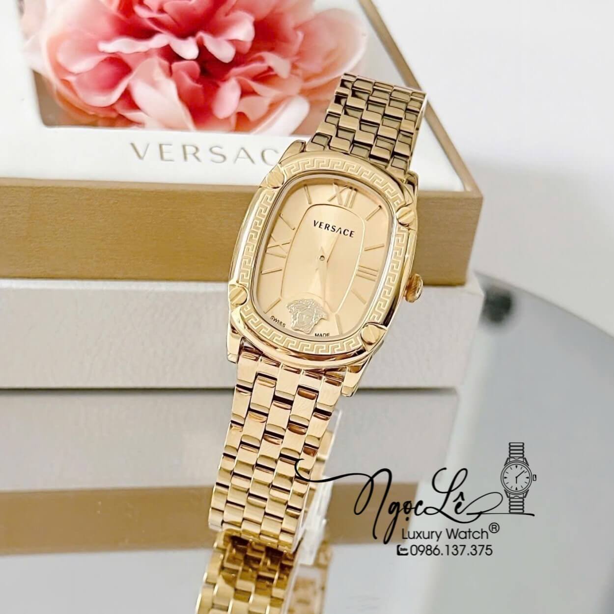 Đồng Hồ Nữ Versace Couture Dây Kim Loại Vàng Gold Size 30x37mm Máy Thụy Sĩ