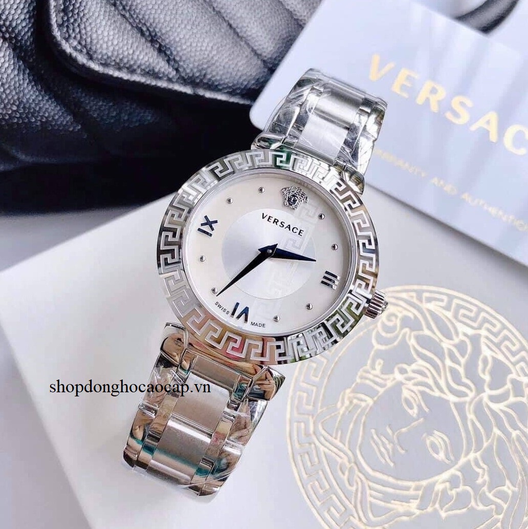 Đồng Hồ Versace Daphnis Nữ Dây Thép 35mm (Vỏ Bạc)