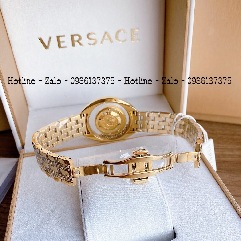 Đồng Hồ Nữ Versace Destiny Oval Vàng Mặt Trắng 37mm