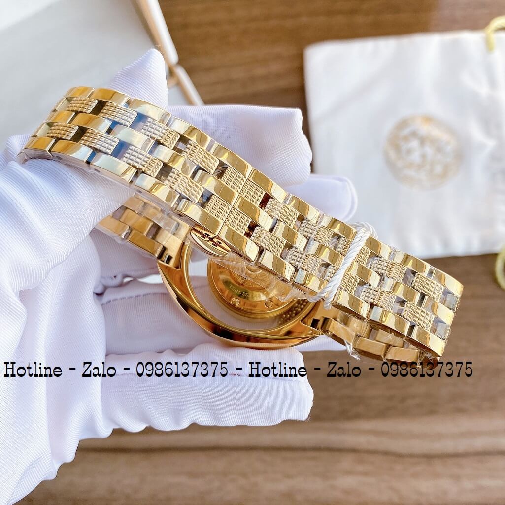 Đồng Hồ Nữ Versace Destiny Oval Vàng Mặt Trắng 37mm